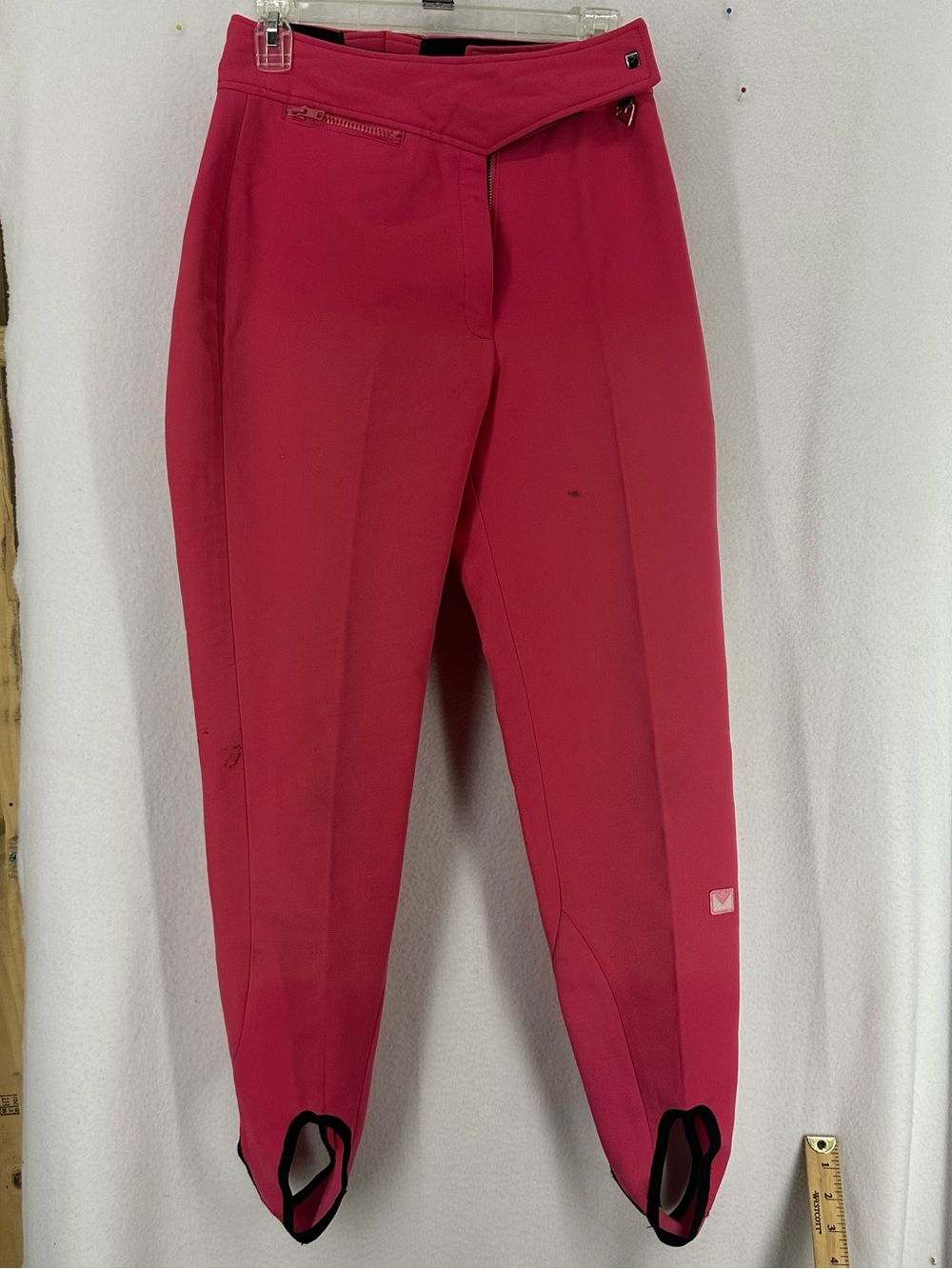 Vintage Obermeyer Hot Pink Ski Pants Stirrup Wool Blend Women’s 12R Japan